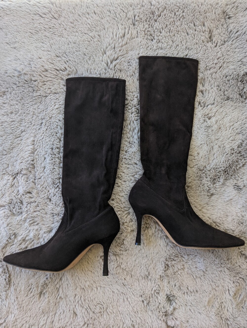 MANOLO BLAHNIK Pascalare Black Suede Sock Boots 39 MSRP $1500 - Picture 4 of 16